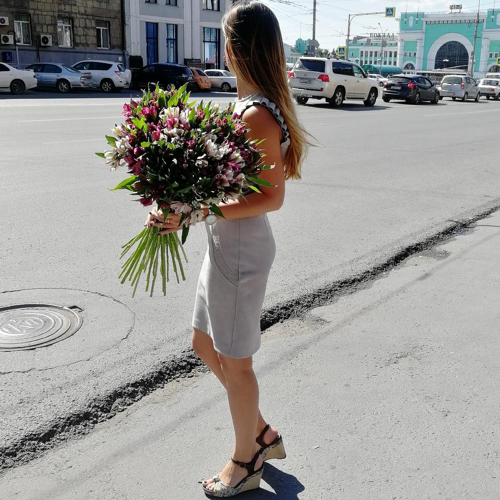 Монобукет из альстромерий