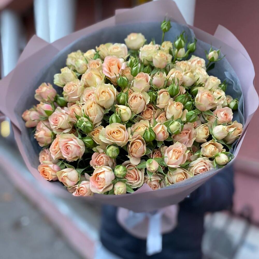 ≈101 розочка - 15 веток кустовой розы Азор