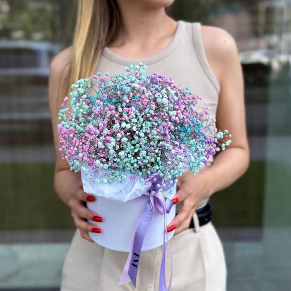 Коробочка (XS) с гипсофилой